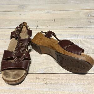 Dankso Brown Leather Sigrid Sandals Y2K Comfort Strappy